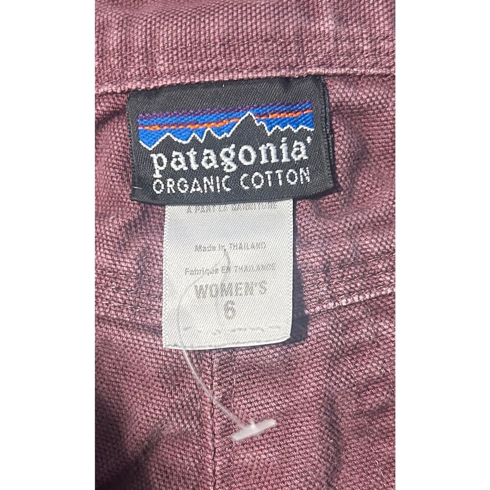 Patagonia Organic Cotton Women’s Shorts 6 Burgundy Hiking Outdoors - Picture 3 of 3